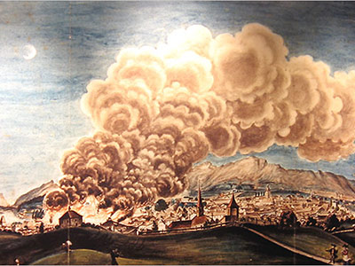 1834: Reconstruction of the salt works after a town fire